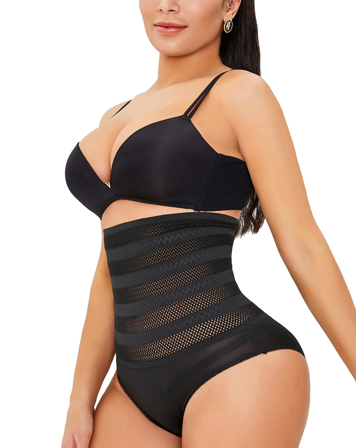 Tummy Control Shapewear Panties for Women High Waisted Body Shaper Underwear Butt Lifting Shapewear Slimming Girdle Panty Black