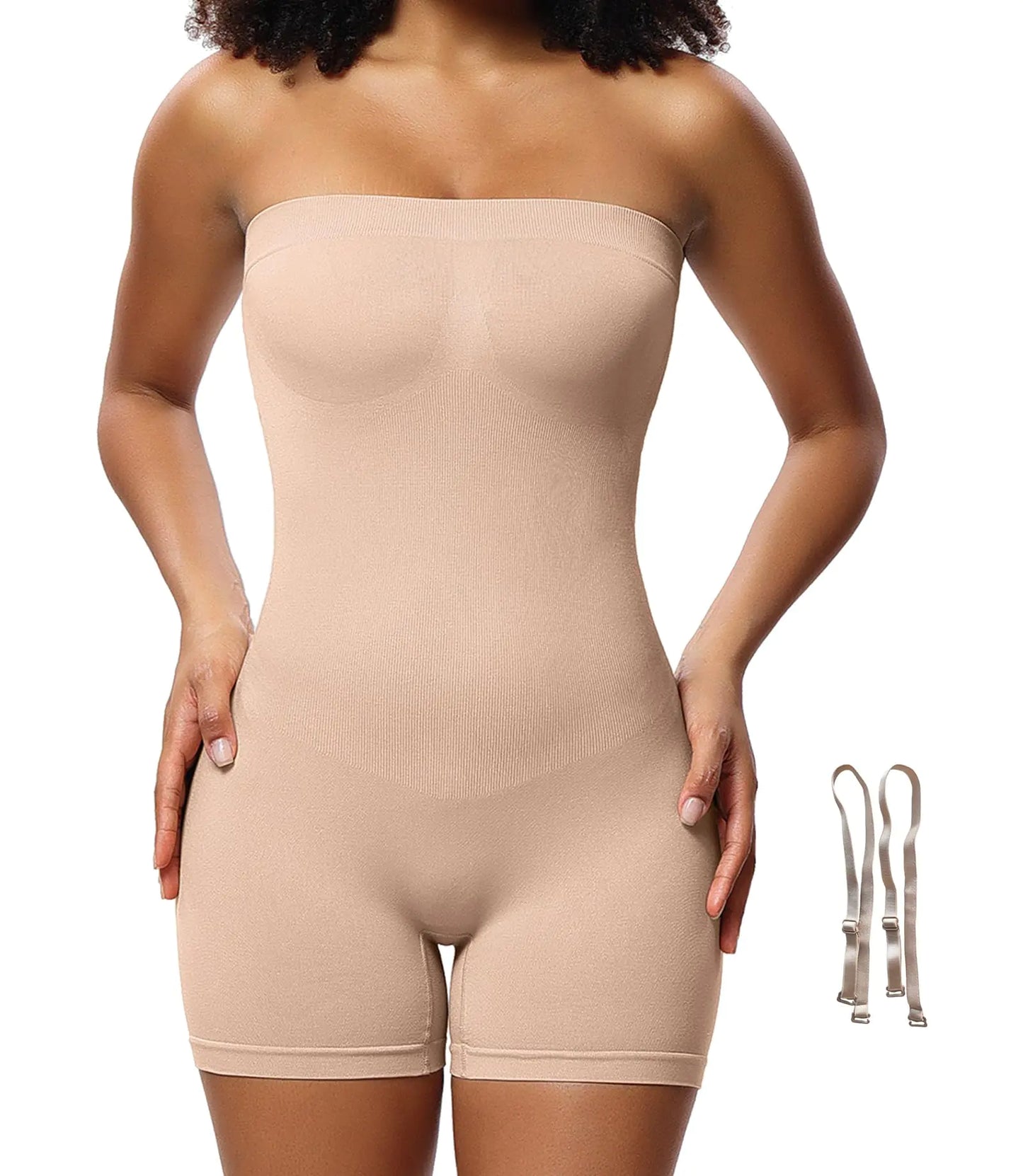 Strapless Shapewear Bodysuit Shorts for Womens Tummy Control Body Shaper Seamless Corset Butt Lifting Shape wear (Be-M)
