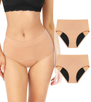 Period Underwear for Women Leak-proof Underwear for Women Period Panties Heavy Flow High Waisted Menstrual Underwear Bladder Control PostPartum Feminine Care - 2 Pack