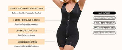 Women’s Full Body Tummy Control Shapewear Faja Style